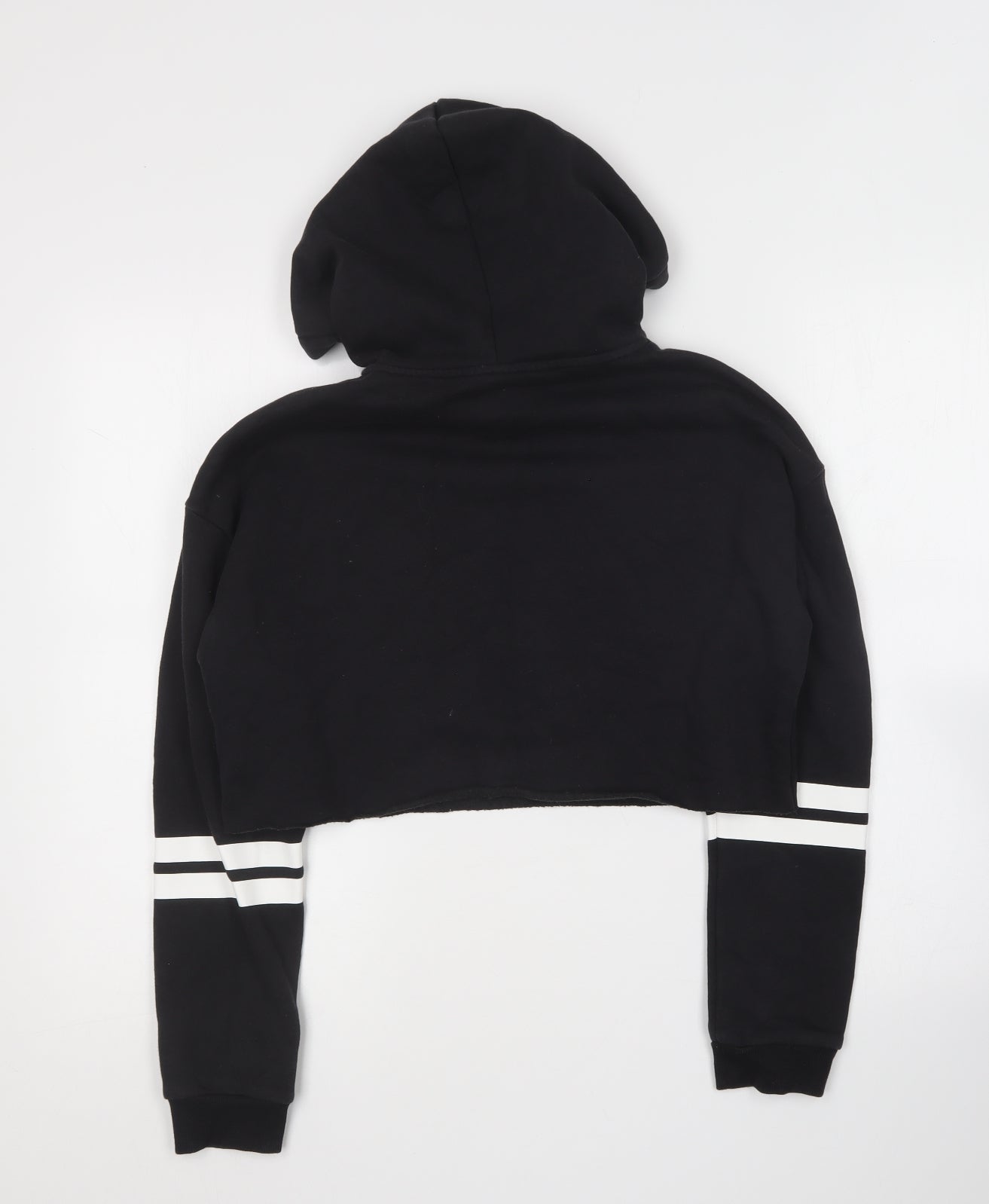 H&M Womens Black Cotton Pullover Hoodie Size XS