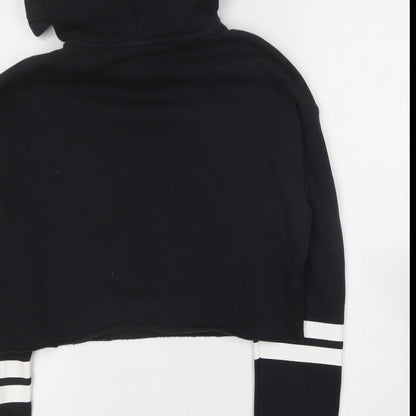 H&M Womens Black Cotton Pullover Hoodie Size XS