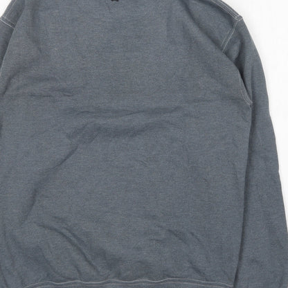 Tiny Tortle Womens Blue Round Neck Cotton Pullover Jumper Size S