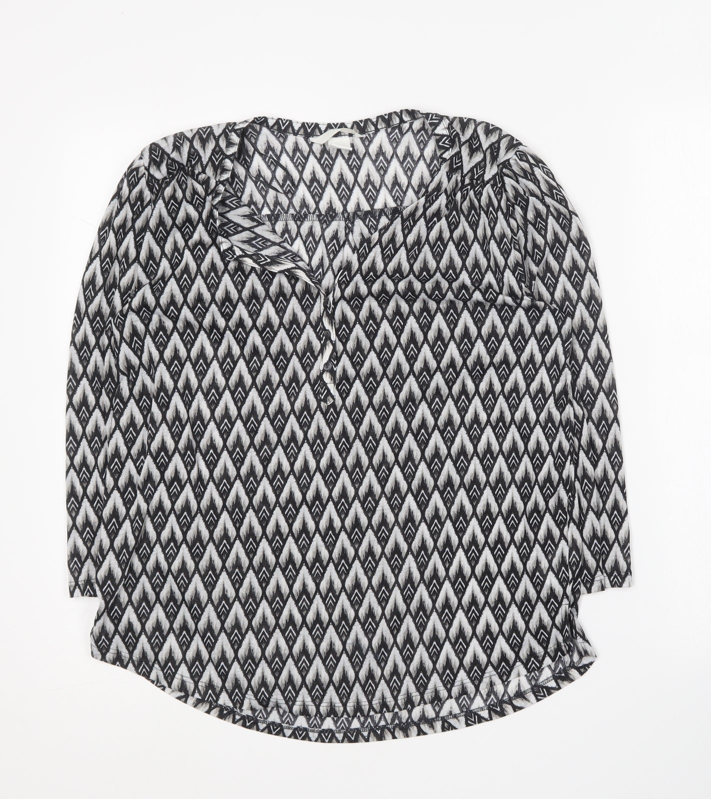 Womens UK Size S H&M Black Basic Blouse
