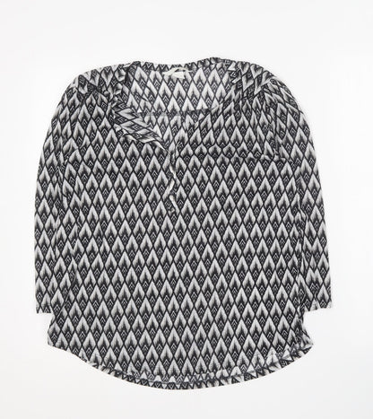 Womens UK Size S H&M Black Basic Blouse