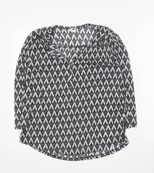 Womens UK Size S H&M Black Basic Blouse