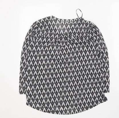 Womens UK Size S H&M Black Basic Blouse