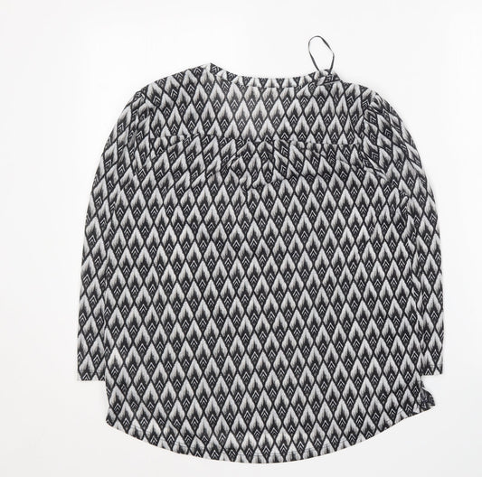 Womens UK Size S H&M Black Basic Blouse