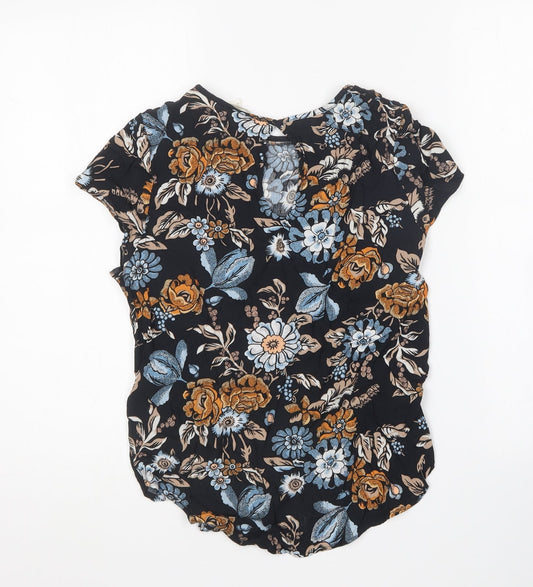 Womens UK Size 6 H&M Multicoloured Basic Blouse