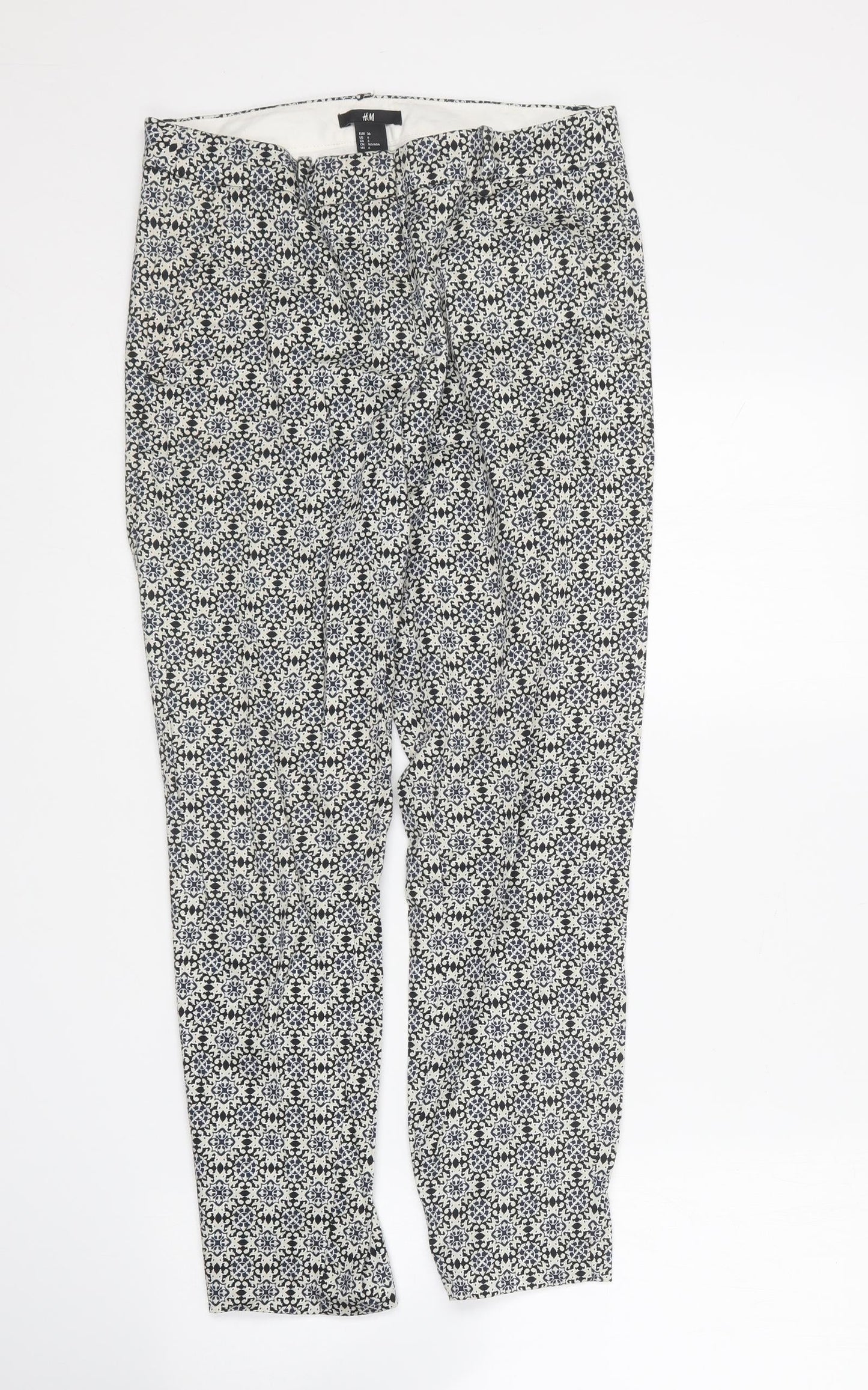 Womens UK Size 6 H&M Regular Fit  Multicoloured Trousers