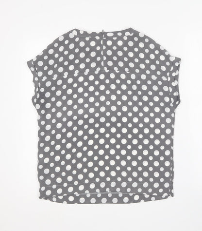 Womens UK Size 8 NEXT Grey Basic Blouse