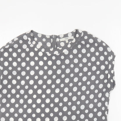 Womens UK Size 8 NEXT Grey Basic Blouse