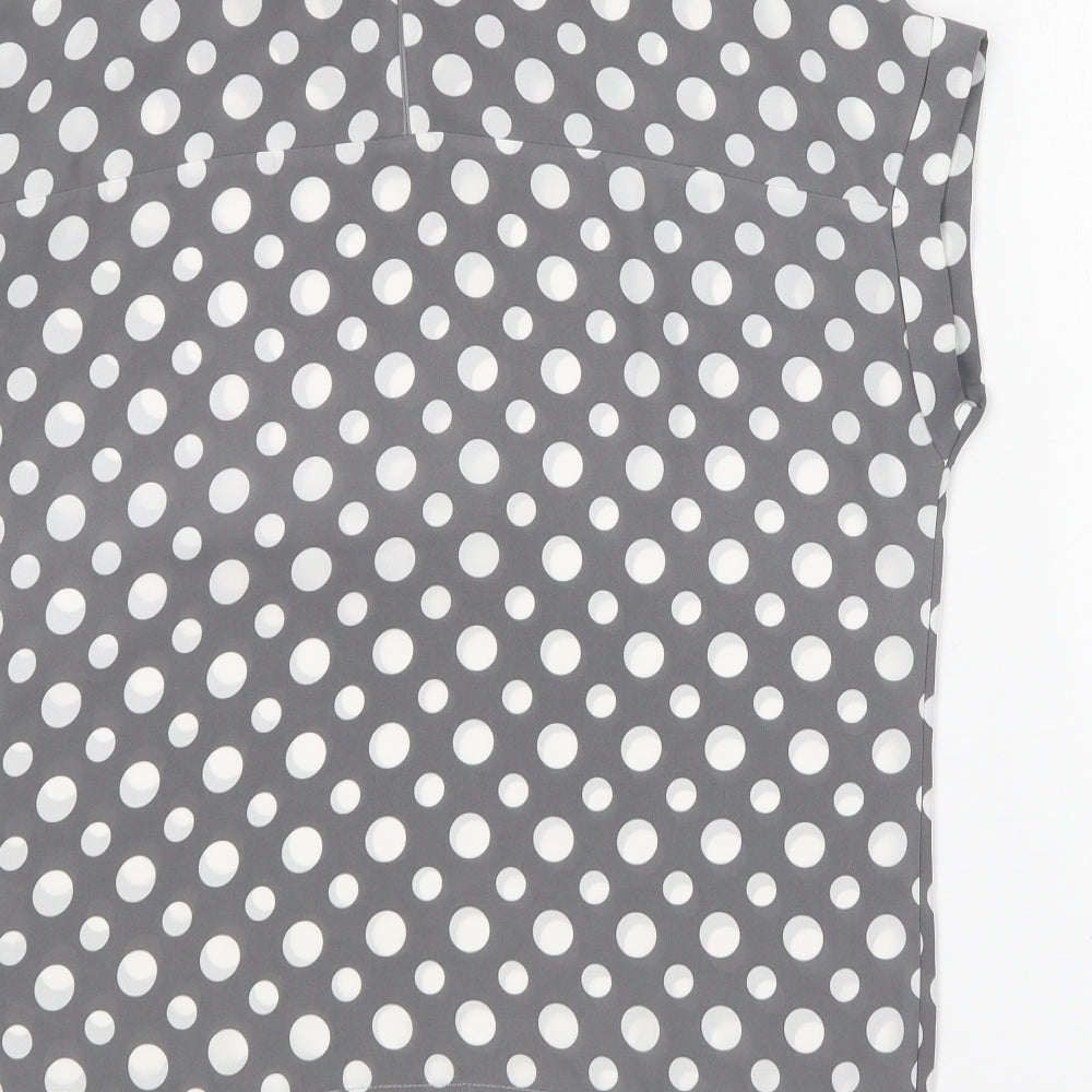 Womens UK Size 8 NEXT Grey Basic Blouse