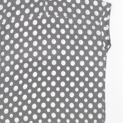 Womens UK Size 8 NEXT Grey Basic Blouse