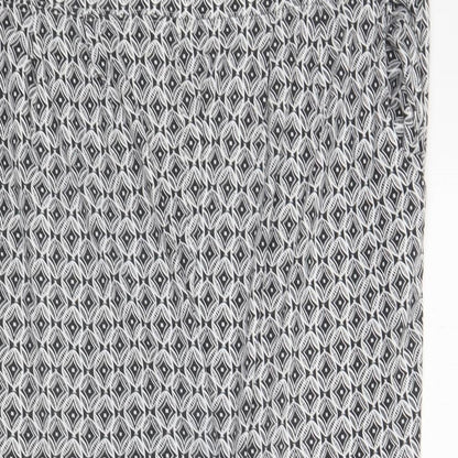 ESMARA Womens Black Geometric Polyester Trousers Size XL L24 in Regular