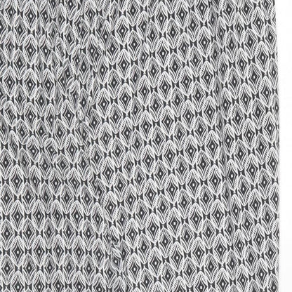 ESMARA Womens Black Geometric Polyester Trousers Size XL L24 in Regular
