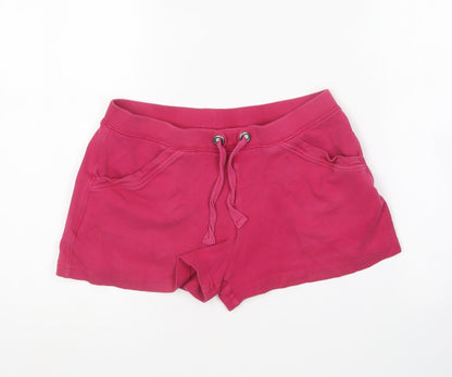 TU Womens Pink Cotton Sweat Shorts Size 10 L5 in Regular