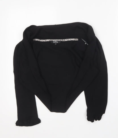 Womens UK Size 14 Star Black Cardigan Jumper