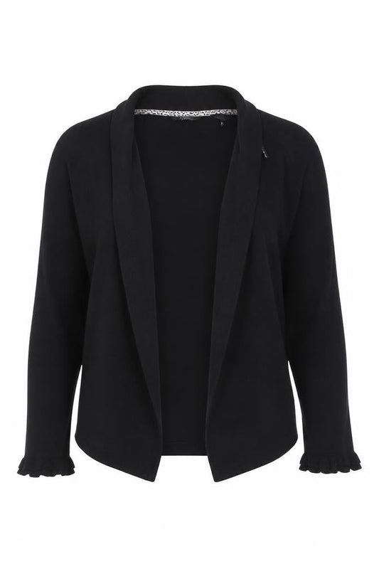 Womens UK Size 14 Star Black Cardigan Jumper