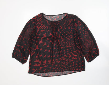 Womens UK Size 12 Marks and Spencer Red Tunic Blouse
