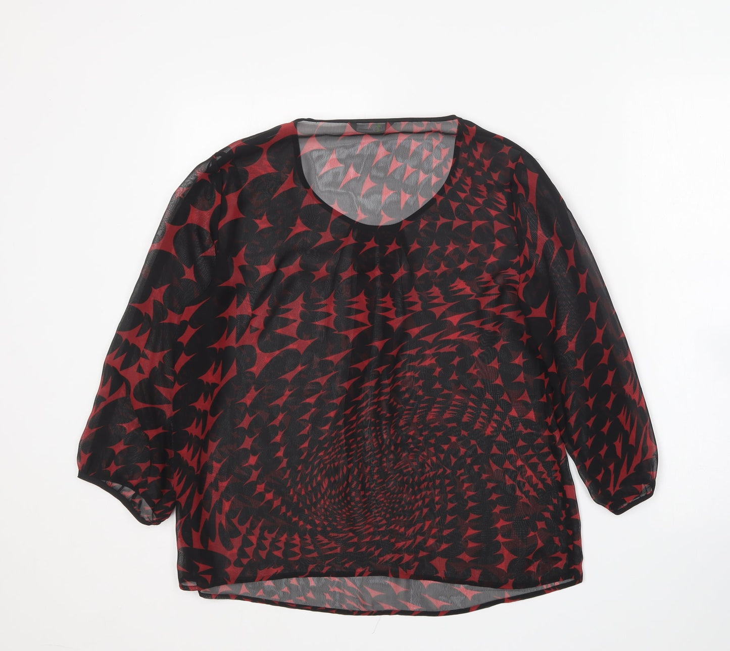 Womens UK Size 12 Marks and Spencer Red Tunic Blouse