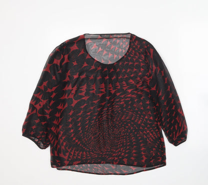 Womens UK Size 12 Marks and Spencer Red Tunic Blouse