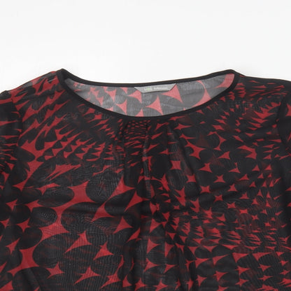 Womens UK Size 12 Marks and Spencer Red Tunic Blouse