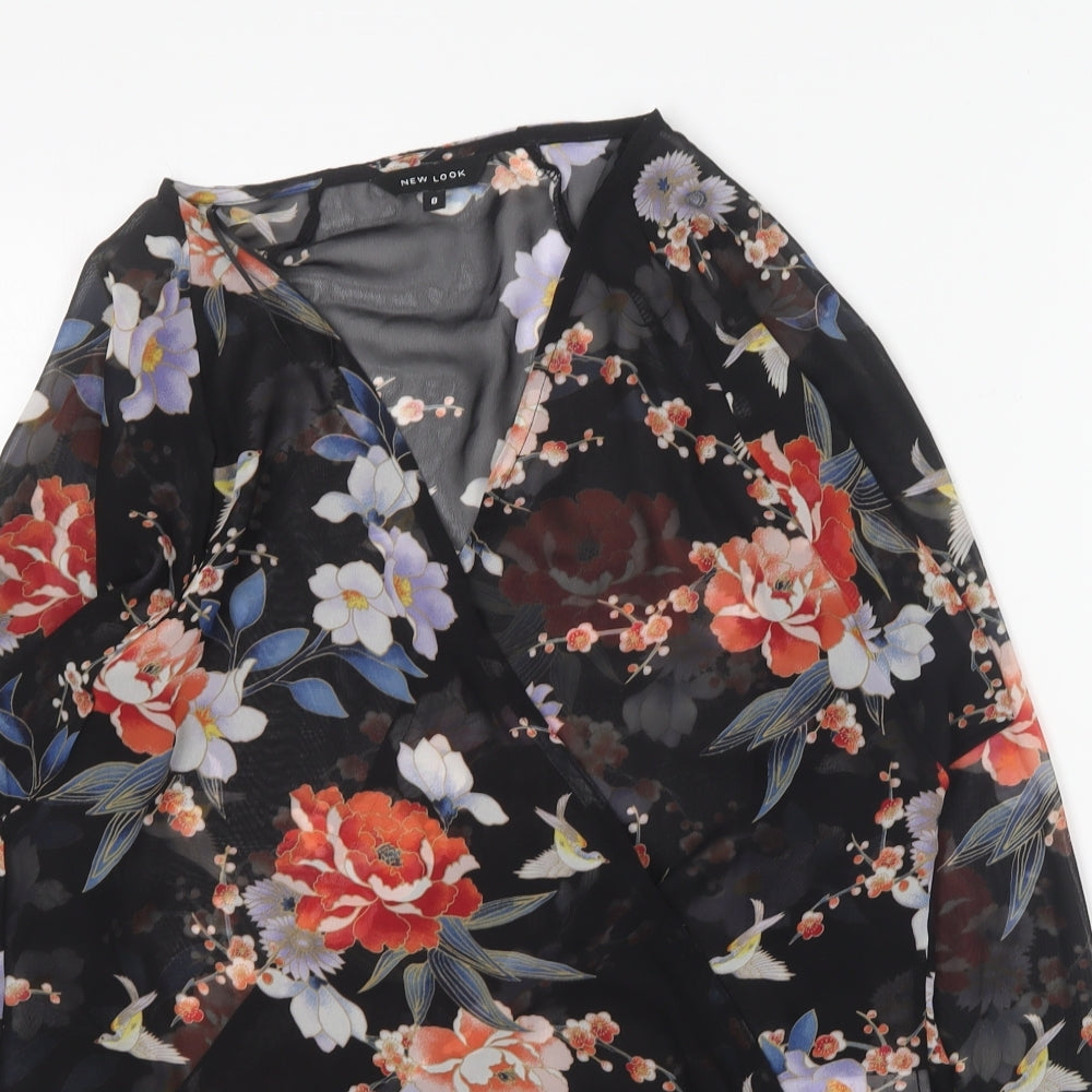 Womens UK Size 8 New Look Multicoloured Basic Blouse
