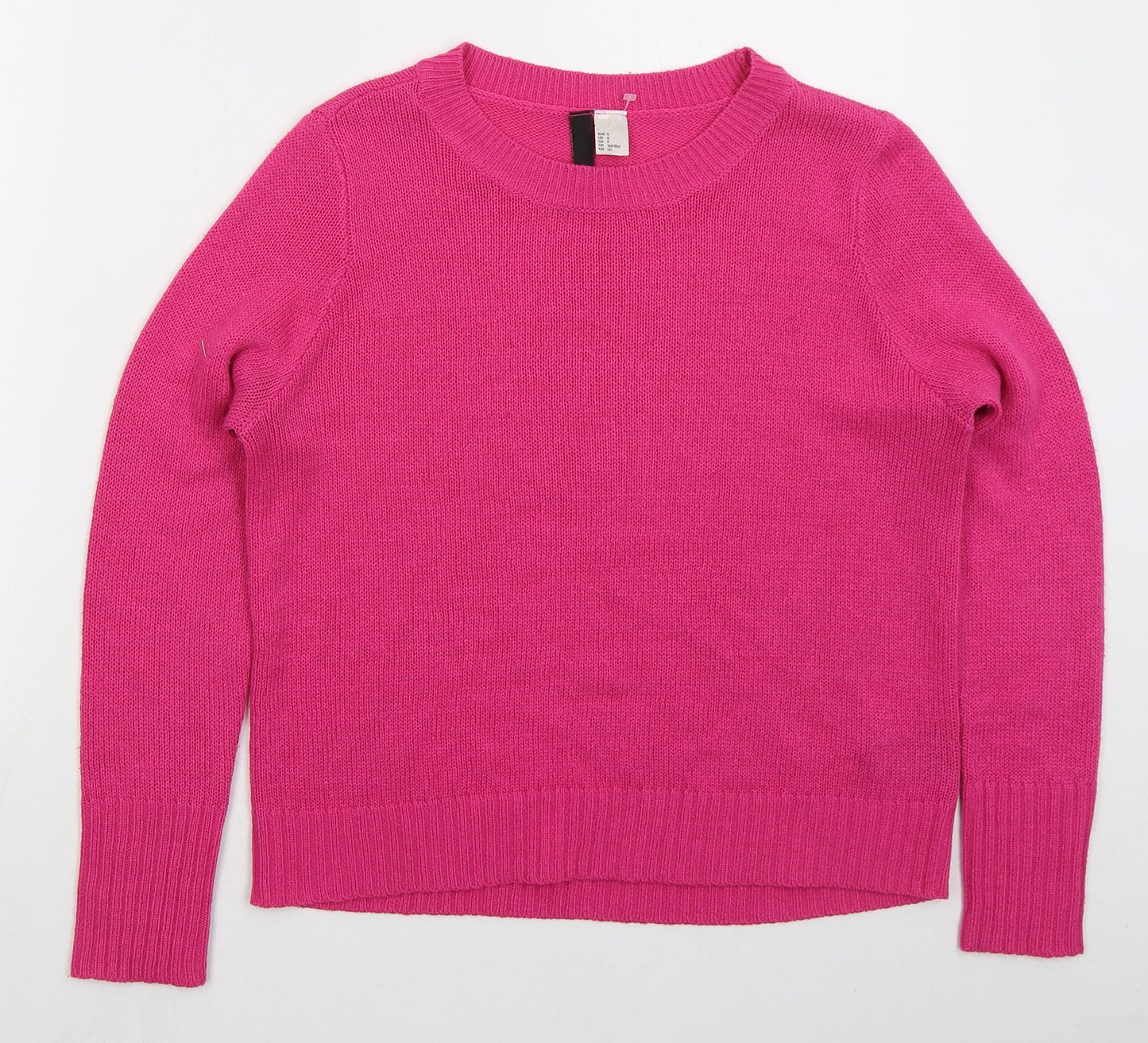 Womens UK Size S H&M Pink Pullover Jumper