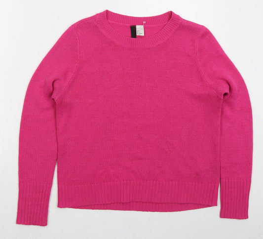 Womens UK Size S H&M Pink Pullover Jumper