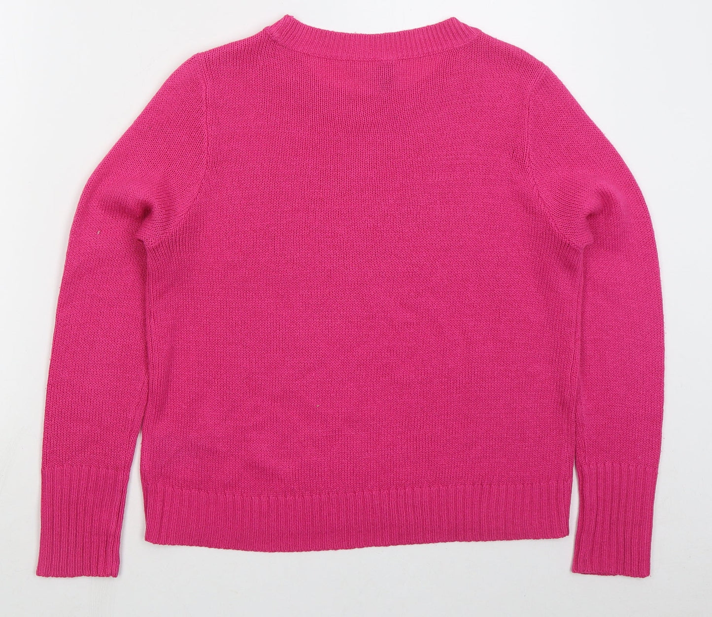 Womens UK Size S H&M Pink Pullover Jumper