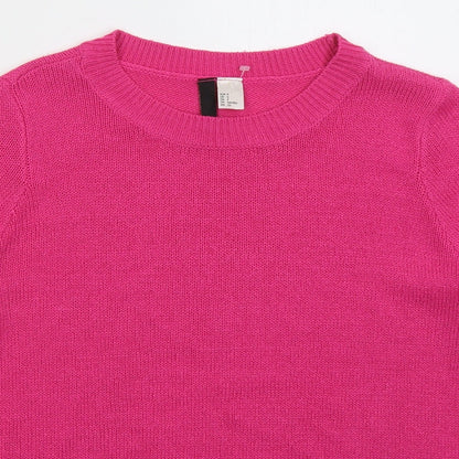 Womens UK Size S H&M Pink Pullover Jumper