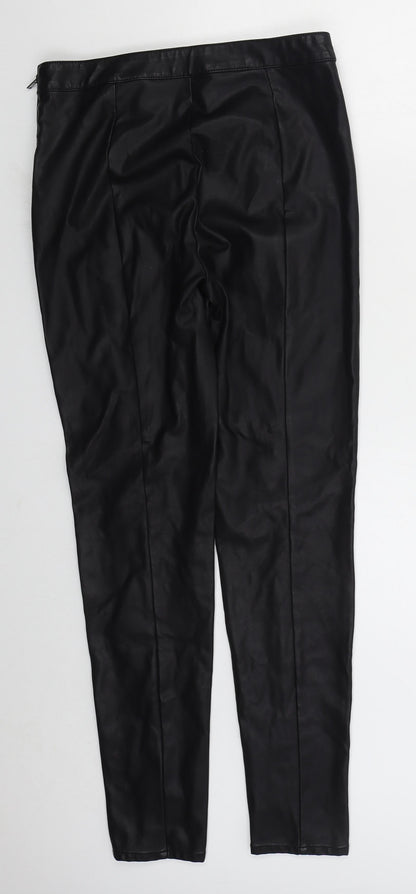 Womens UK Size 10 Papaya Regular Fit  Black Trousers
