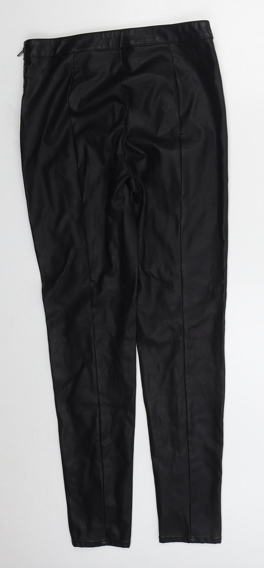 Womens UK Size 10 Papaya Regular Fit  Black Trousers