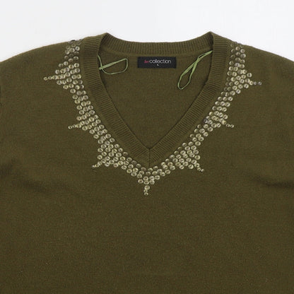 Womens UK Size L Bonmarché Green Pullover Jumper