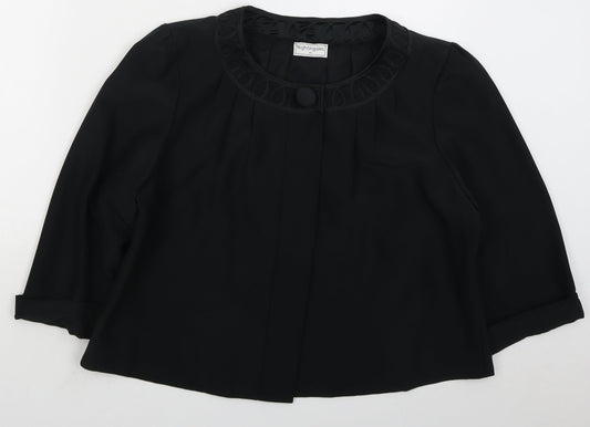 Nightingales Womens Black Jacket Size 8 Button