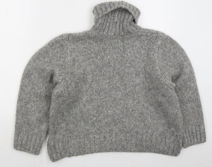 Primark Womens Grey Roll Neck Acrylic Pullover Jumper Size 12