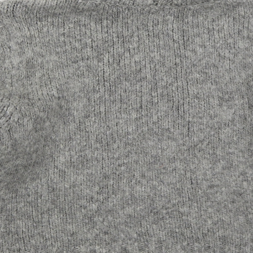 Primark Womens Grey Roll Neck Acrylic Pullover Jumper Size 12