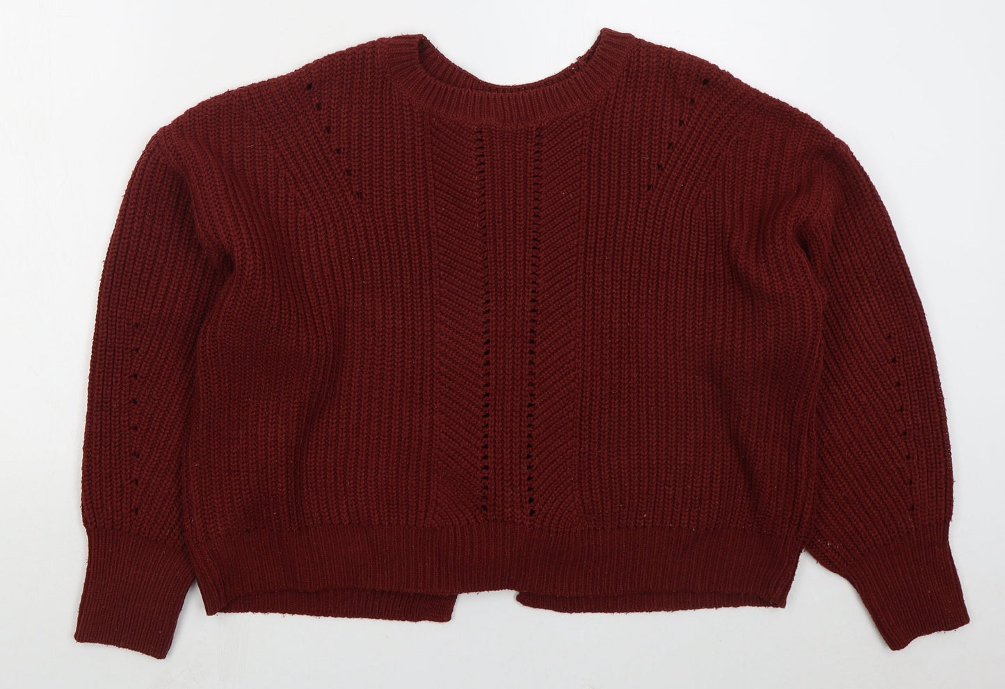 Womens UK Size L New Look Red Pullover Jumper