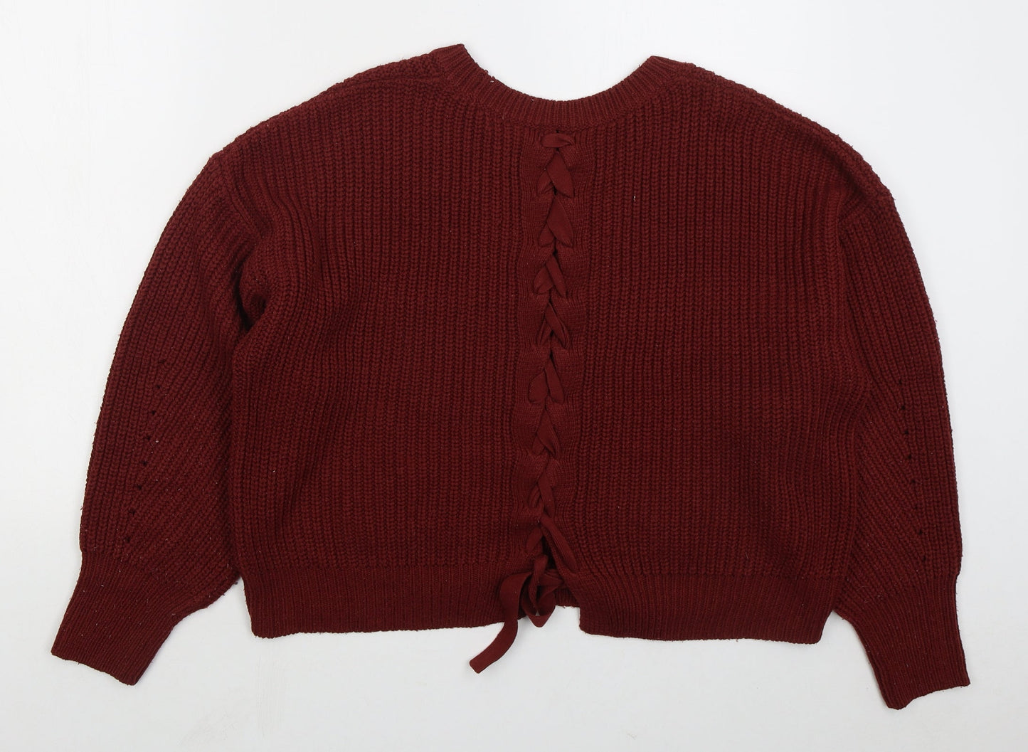 Womens UK Size L New Look Red Pullover Jumper