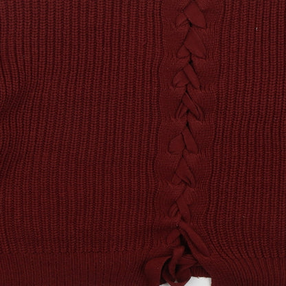Womens UK Size L New Look Red Pullover Jumper
