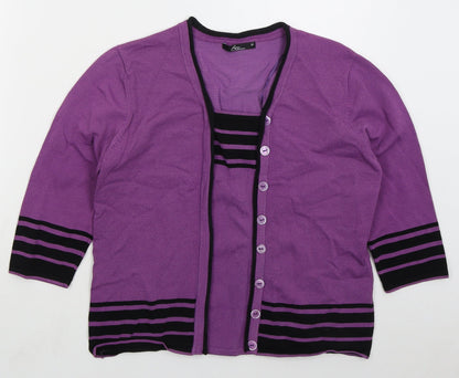Womens UK Size M Bonmarché Purple Pullover Jumper