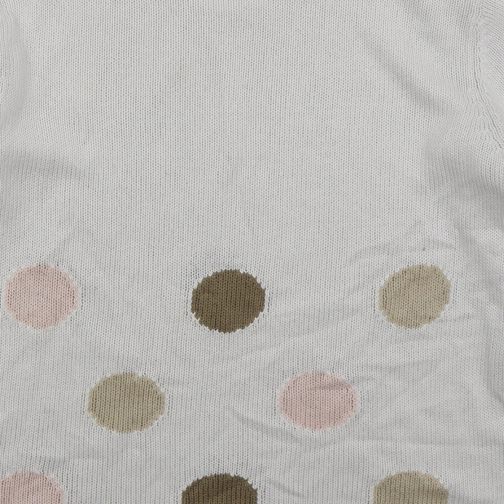 Womens UK Size L Marble White Pullover Jumper