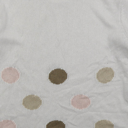 Womens UK Size L Marble White Pullover Jumper