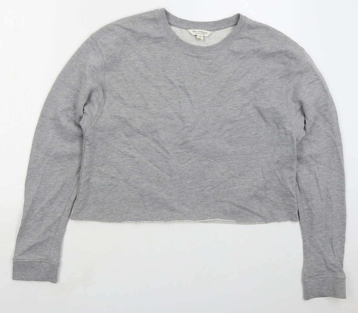 Miss Selfridge Womens Grey Cotton Pullover Sweatshirt Size 16 Pullover