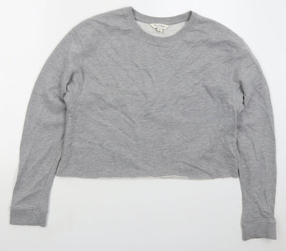 Miss Selfridge Womens Grey Cotton Pullover Sweatshirt Size 16 Pullover