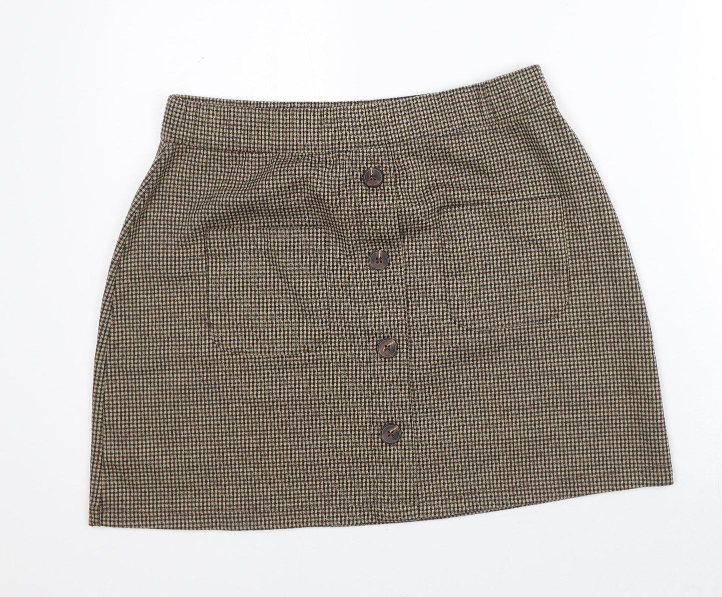 JDY Womens Brown Geometric Polyester Straight & Pencil Skirt Size L