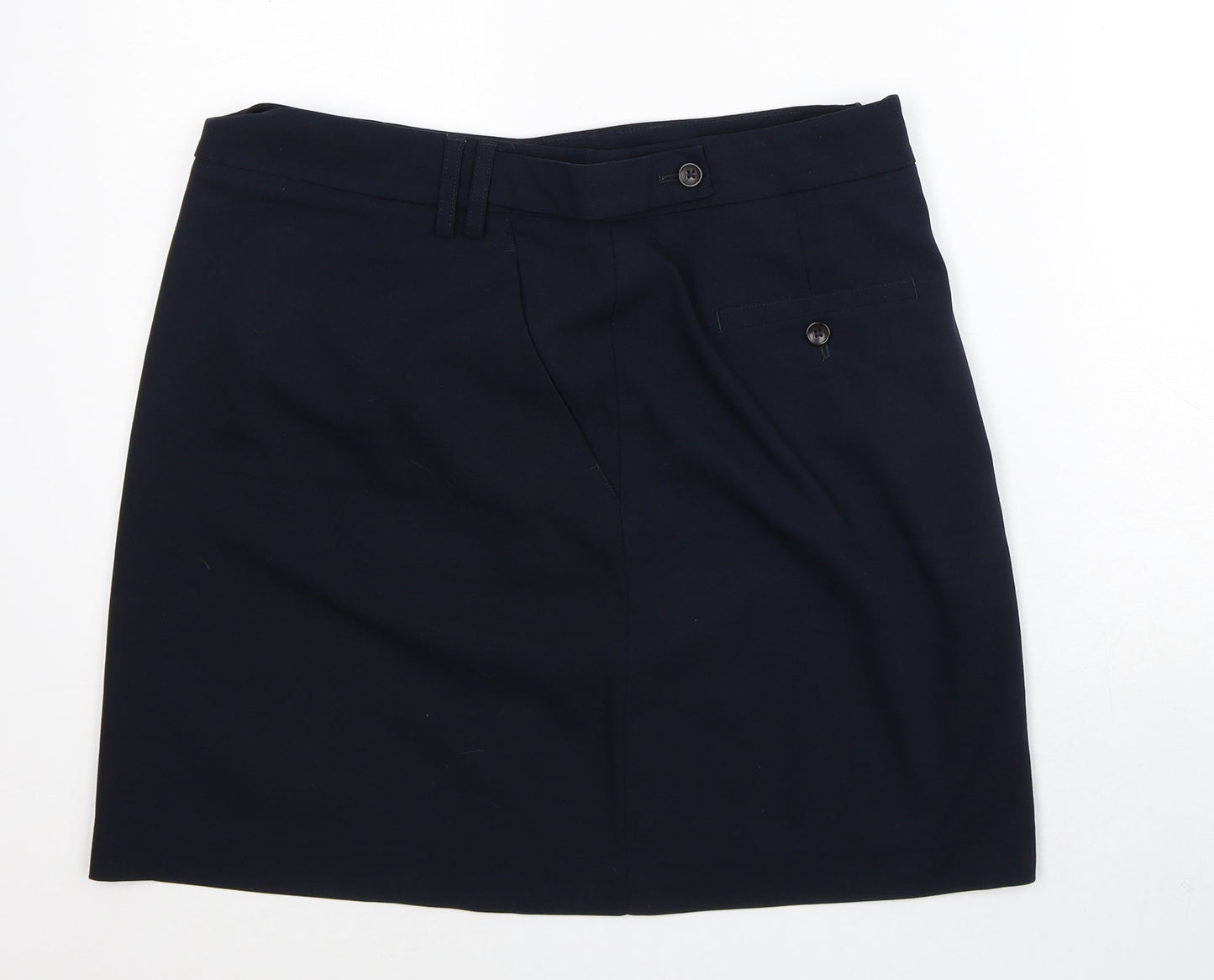 NEXT Womens Blue Polyester Straight & Pencil Skirt Size 14