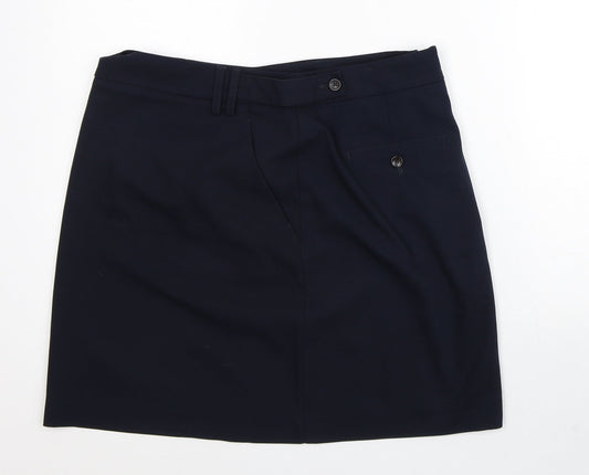 NEXT Womens Blue Polyester Straight & Pencil Skirt Size 14