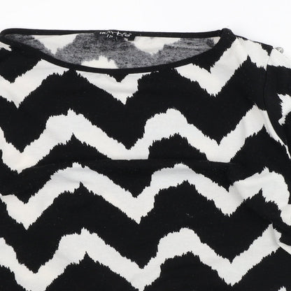 Womens UK Size S Marble White Basic T-Shirt