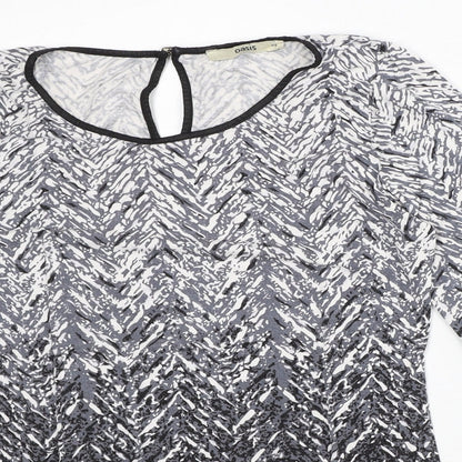 Womens UK Size XS Oasis Grey Basic T-Shirt