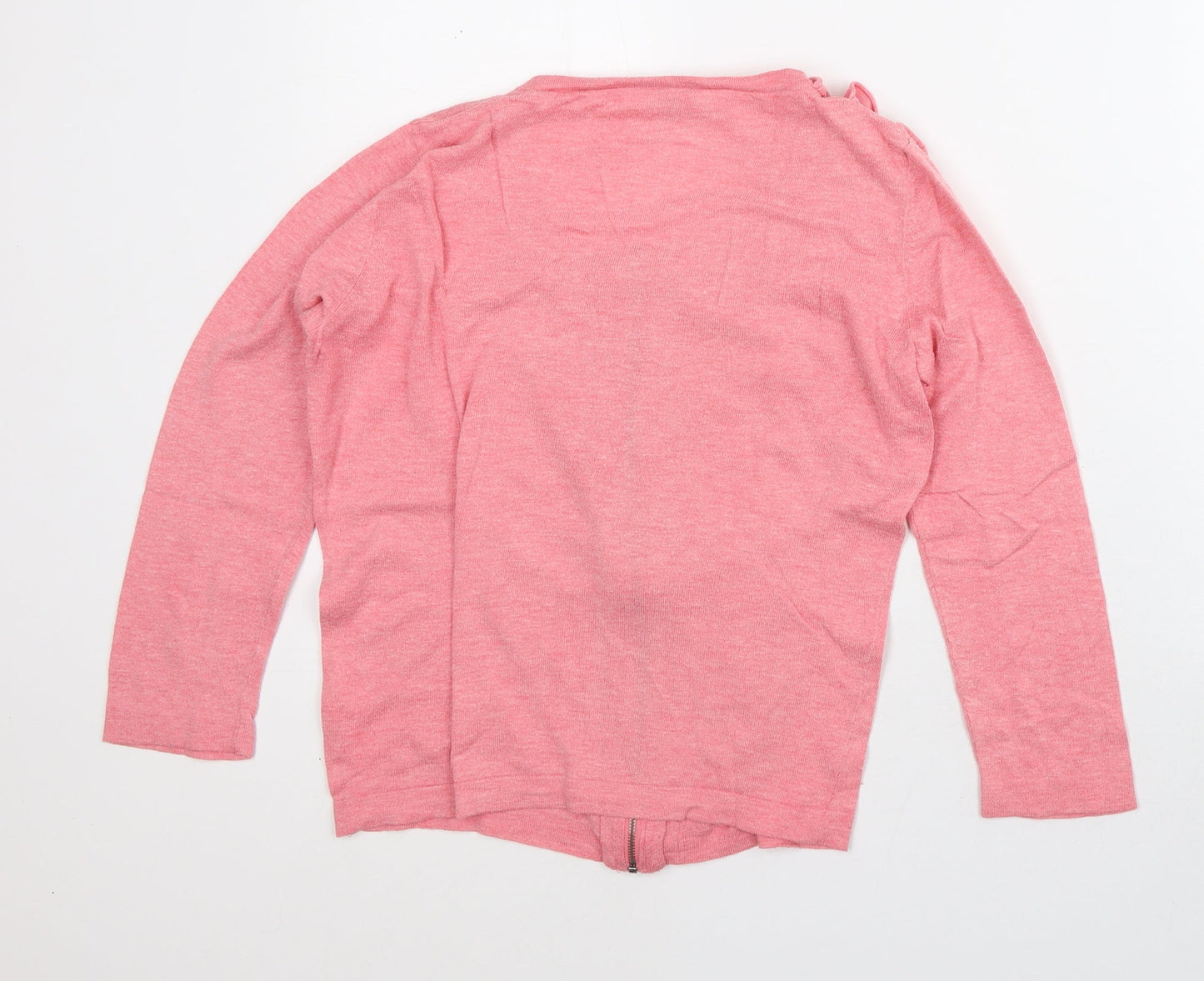 Sprit Womens Pink Round Neck Viscose Cardigan Jumper Size S