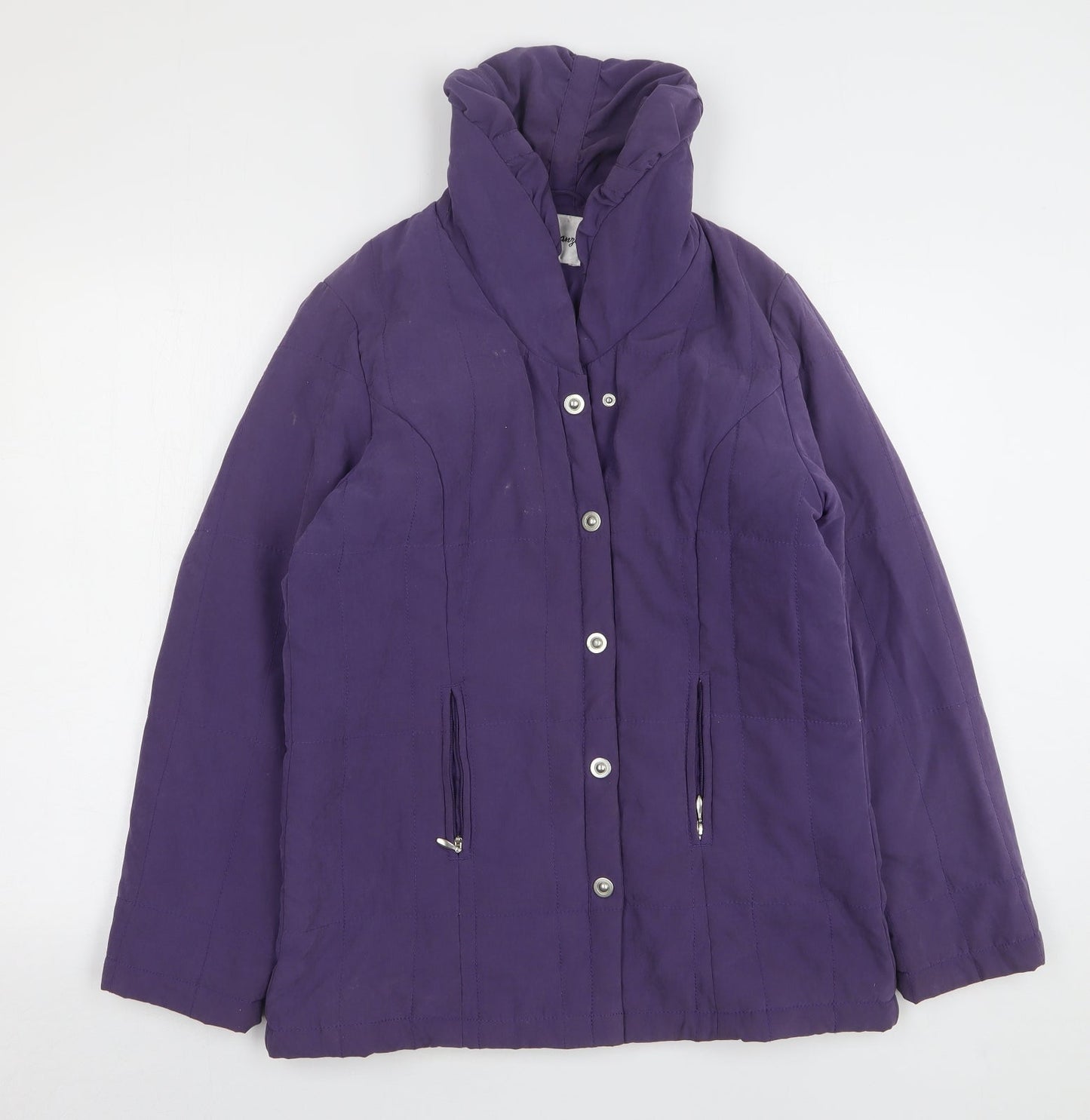 Womens UK Size 10 Elegance Purple Overcoat