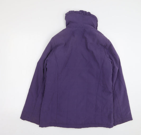 Womens UK Size 10 Elegance Purple Overcoat
